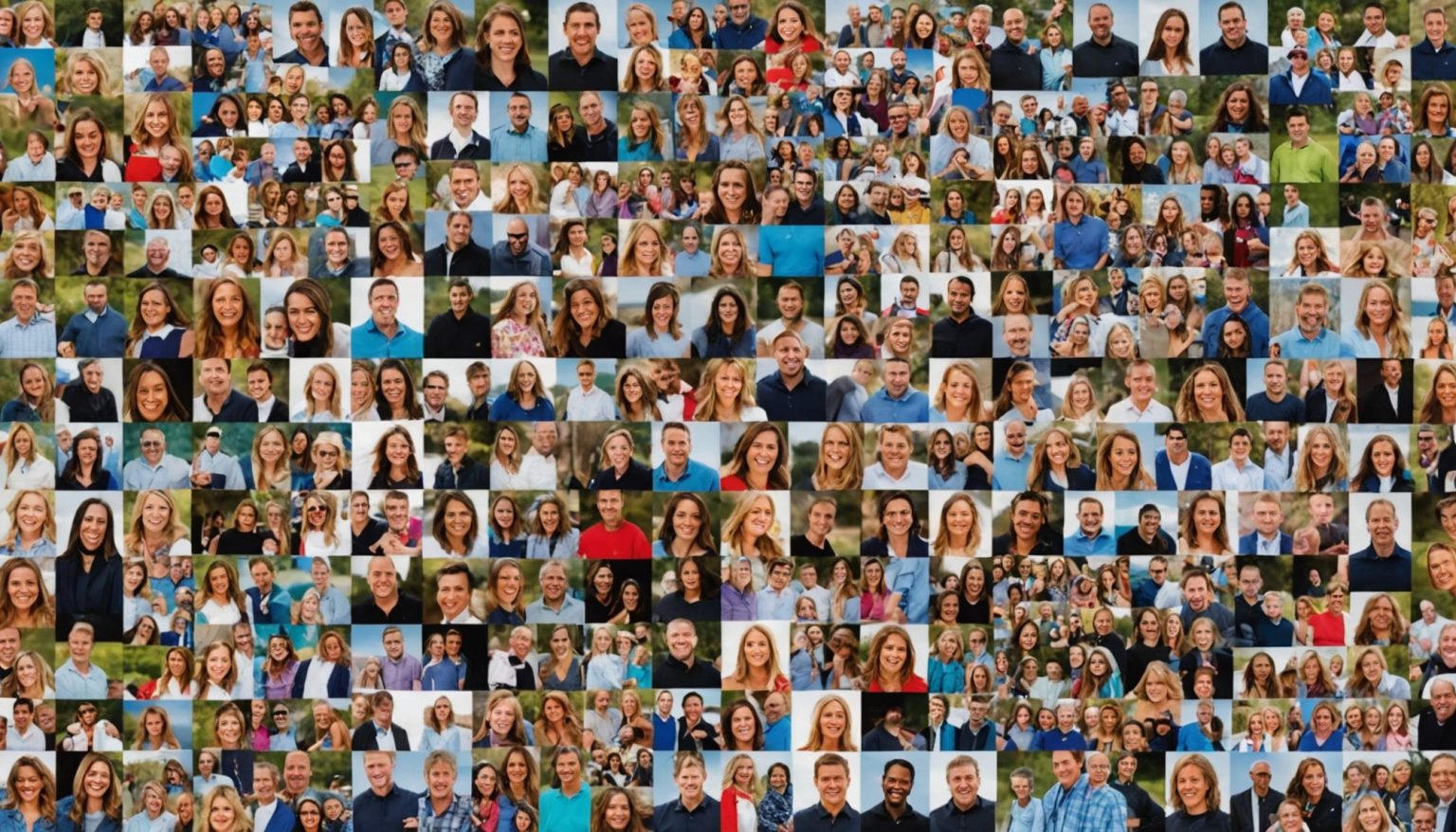 Mosaïque photo colorée illustrant des souvenirs d'événements mémorables