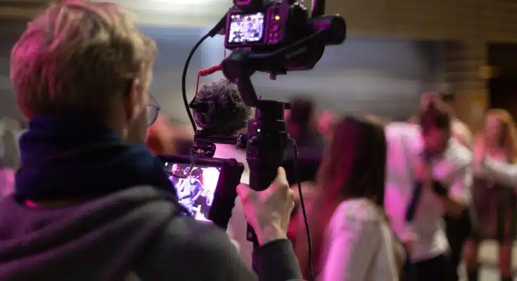 a person using a camera